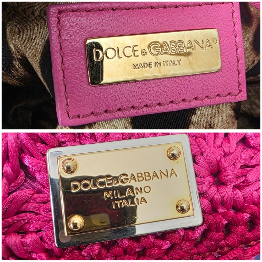 Auth Dolce & Gabbana Raffia Sicily Flap Shoulder Bag - Picture 6 of 11